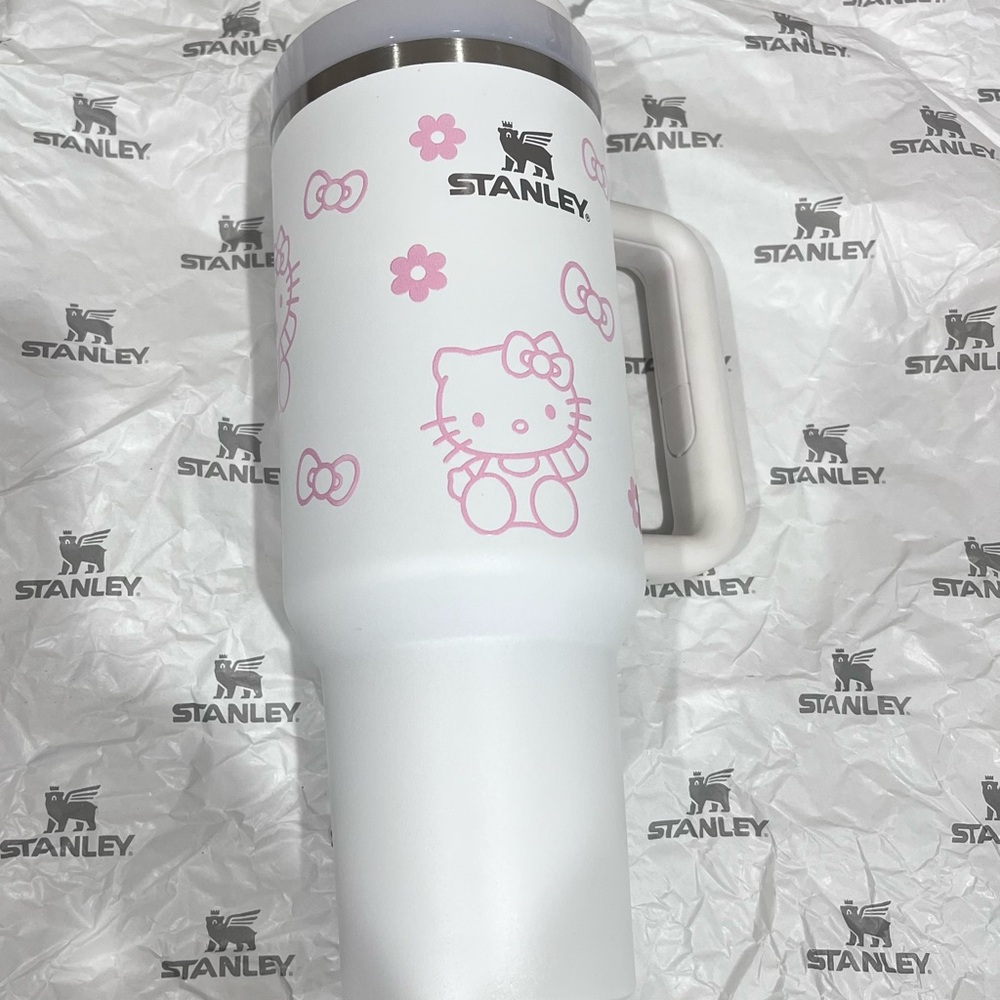 Stanley White and Pink Hello Kitty Mug